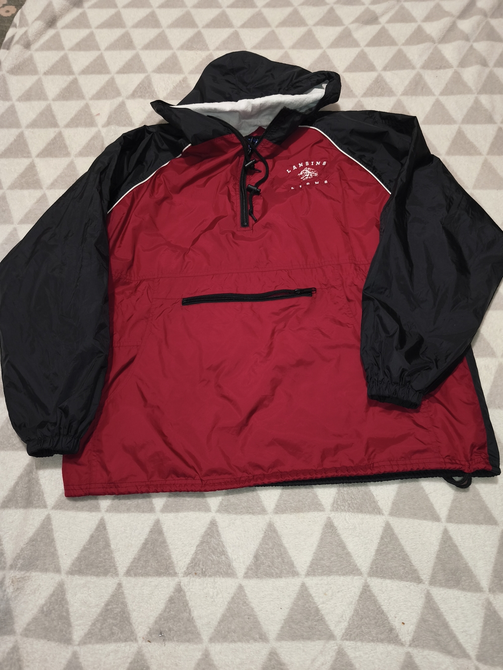 Men's Red Windbreaker Jacket - Lightweight Jacket
